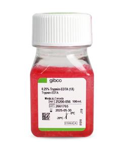 胰酶細(xì)胞消化液（0.25%胰酶，含EDTA，含酚紅）Gibco